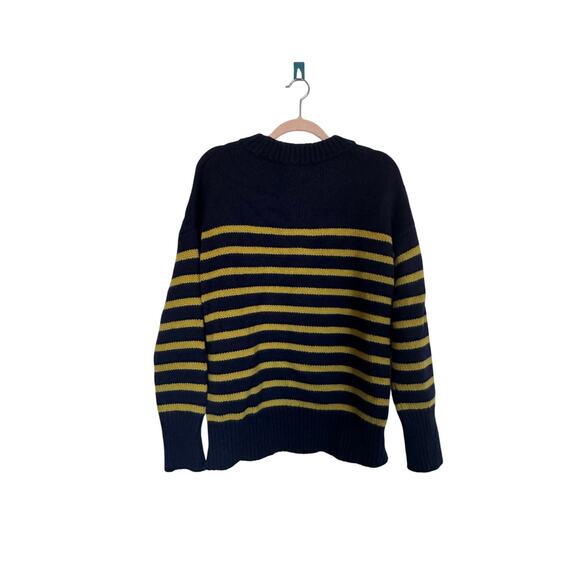 La Ligne Marin wool cashmere Sweater Navy CHARTREUSE M - Picture 10 of 13